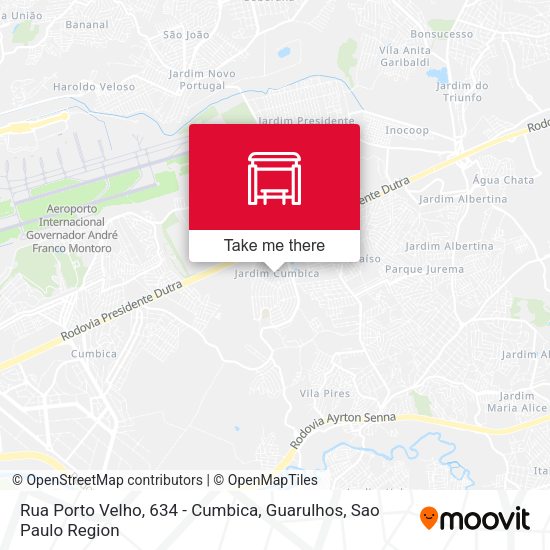 Rua Porto Velho, 634 - Cumbica, Guarulhos map