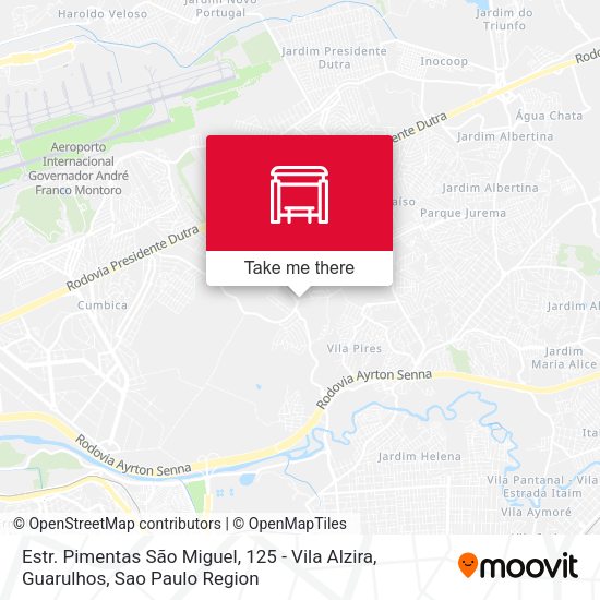 Estr. Pimentas São Miguel, 125 - Vila Alzira, Guarulhos map
