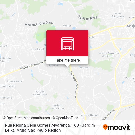 Rua Regina Célia Gomes Alvarenga, 160 - Jardim Leika, Arujá map