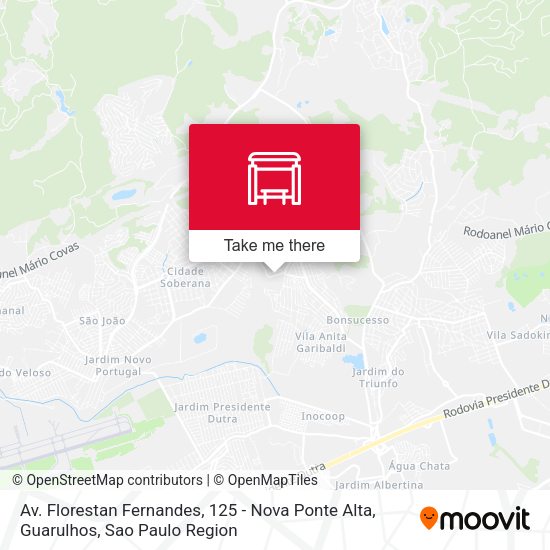 Av. Florestan Fernandes, 125 - Nova Ponte Alta, Guarulhos map