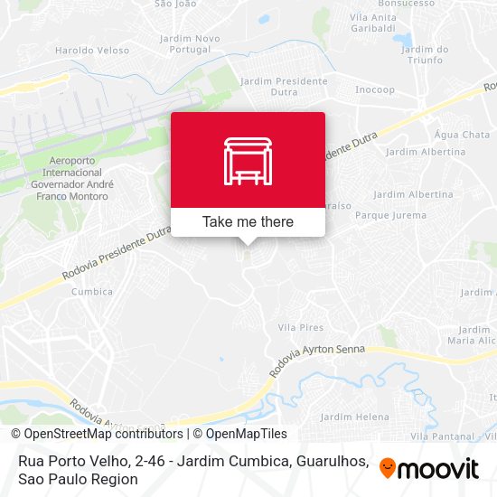 Rua Porto Velho, 2-46 - Jardim Cumbica, Guarulhos map