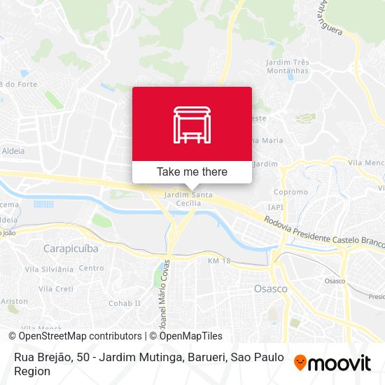Rua Brejão, 50 - Jardim Mutinga, Barueri map