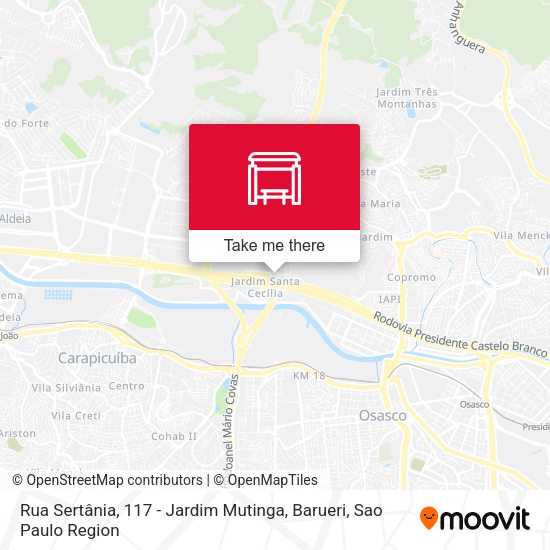 Rua Sertânia, 117 - Jardim Mutinga, Barueri map