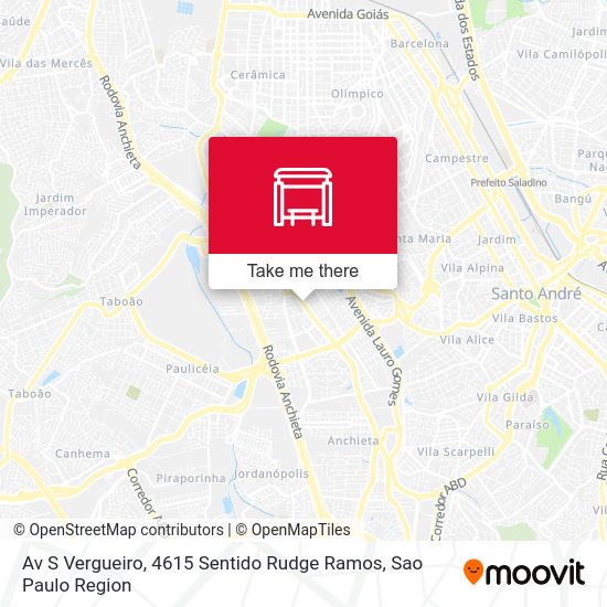 Av S Vergueiro, 4615 Sentido Rudge Ramos map