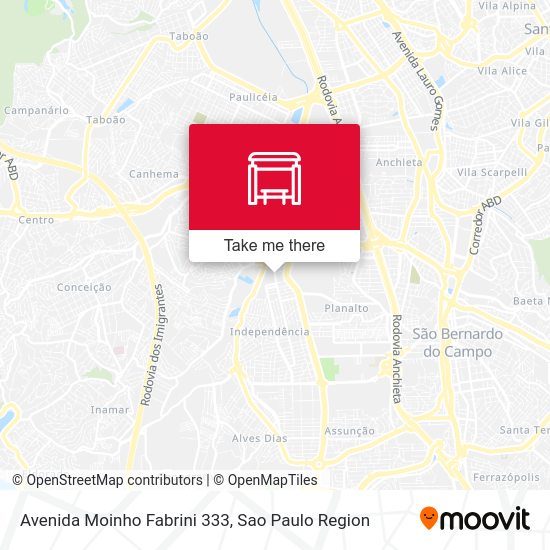 Avenida Moinho Fabrini 333 map