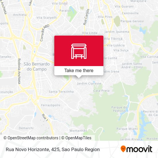 Rua Novo Horizonte, 425 map