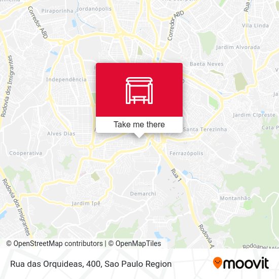 Rua das Orquideas, 400 map