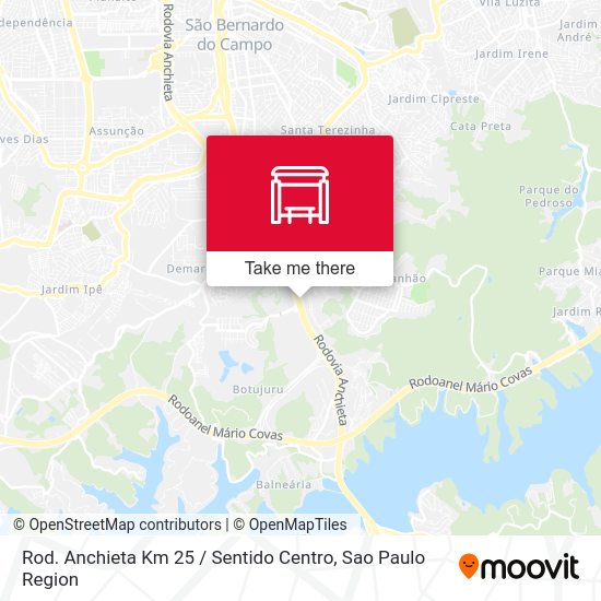 Rod. Anchieta Km 25 / Sentido Centro map