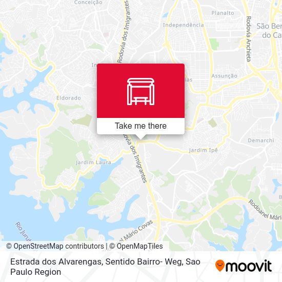 Estrada dos Alvarengas, Sentido Bairro- Weg map