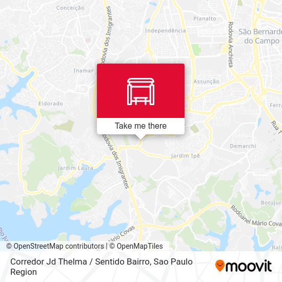 Corredor Jd Thelma / Sentido Bairro map
