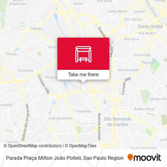 Parada Praça Milton João Polleti map