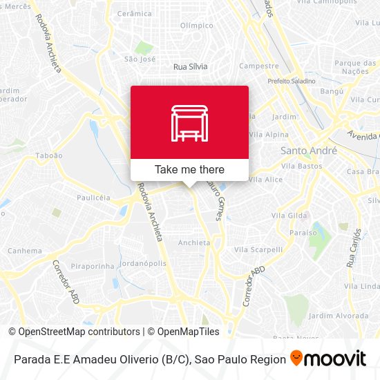 Parada E.E Amadeu Oliverio (B / C) map
