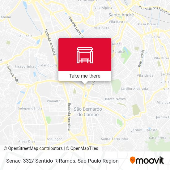 Senac, 332/ Sentido R Ramos map