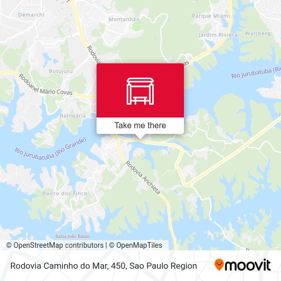 Rodovia Caminho do Mar, 450 map