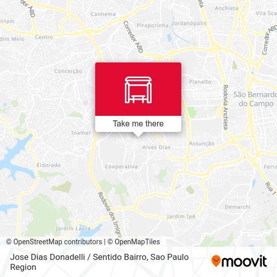 Jose Dias Donadelli / Sentido Bairro map