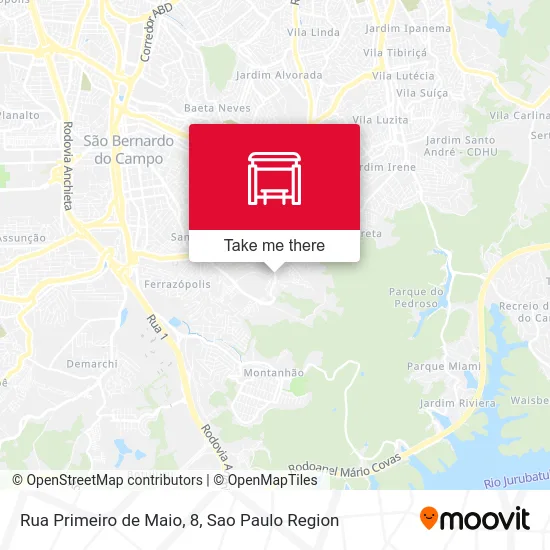 Rua Primeiro de Maio, 8 map