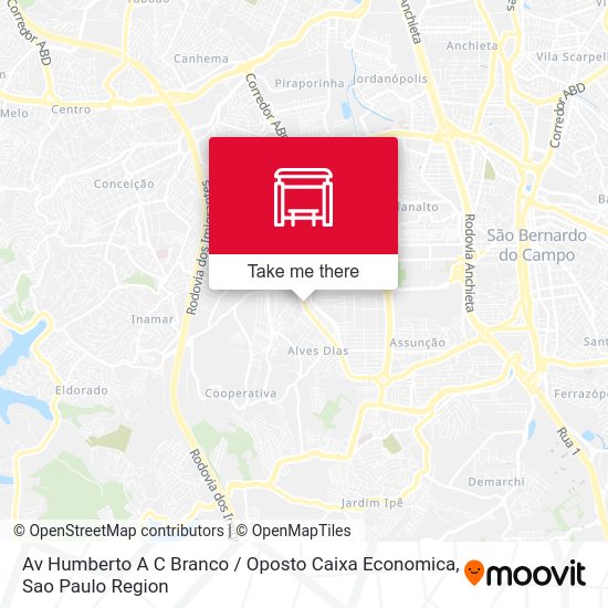 Av Humberto A C Branco / Oposto Caixa Economica map