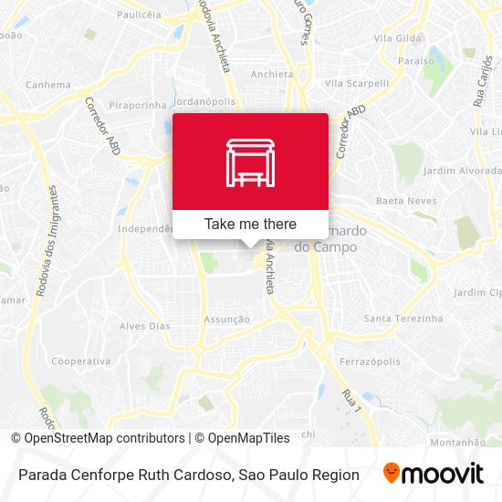 Parada Cenforpe Ruth Cardoso map