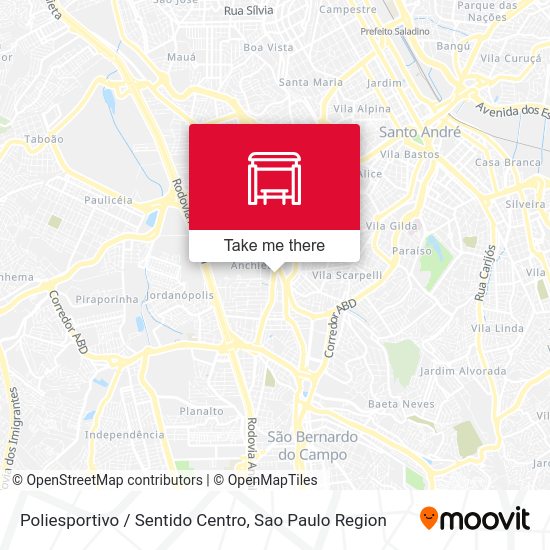 Poliesportivo / Sentido Centro map