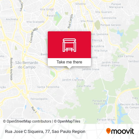 Rua Jose C Siqueira, 77 map