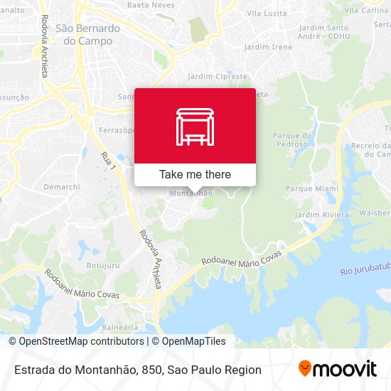Estrada do Montanhão, 850 map