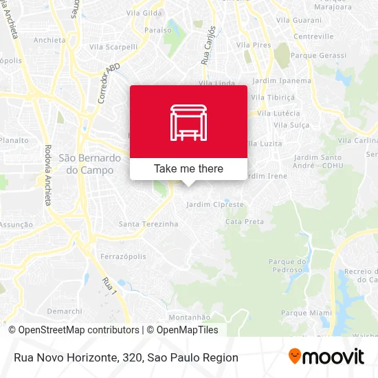 Rua Novo Horizonte, 320 map