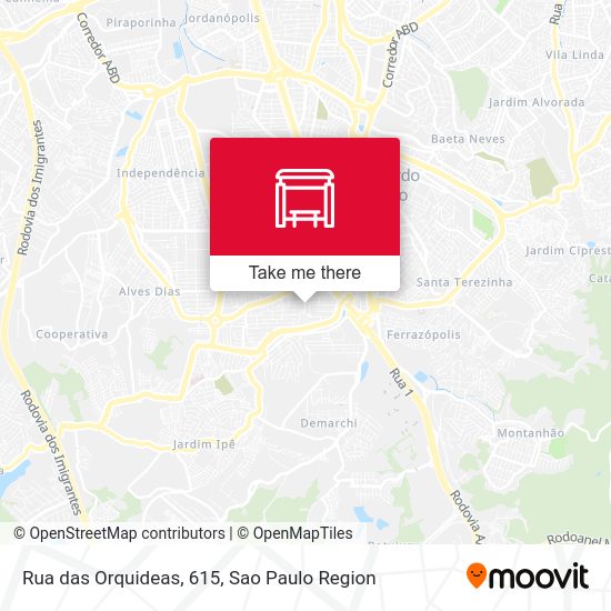 Rua das Orquideas, 615 map