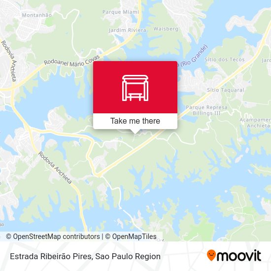 Estrada Ribeirão Pires map