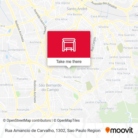 Rua Amancio de Carvalho, 1302 map