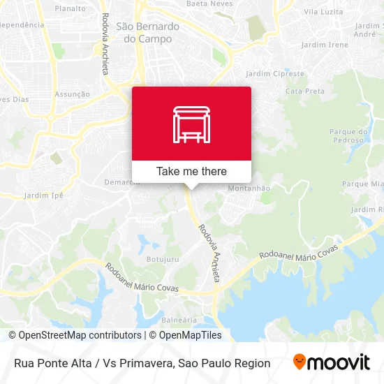 Rua Ponte Alta /  Vs Primavera map