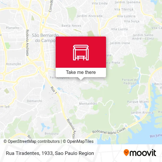 Rua Tiradentes, 1933 map