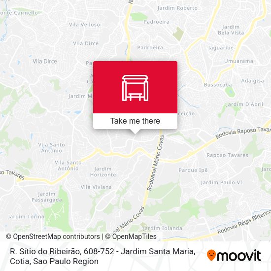 R. Sítio do Ribeirão, 608-752 - Jardim Santa Maria, Cotia map