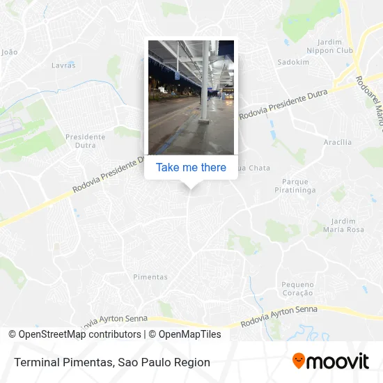 Terminal Pimentas map