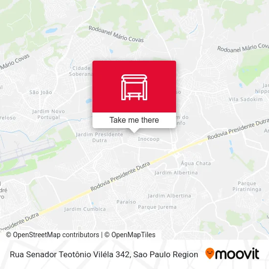 Rua Senador Teotônio Viléla 342 map