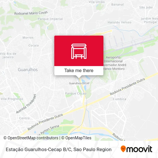 Estação Guarulhos-Cecap B/C map