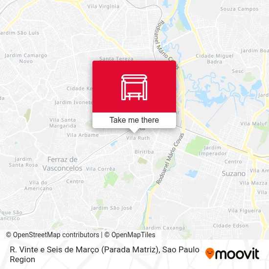 R. Vinte e Seis de Março (Parada Matriz) map