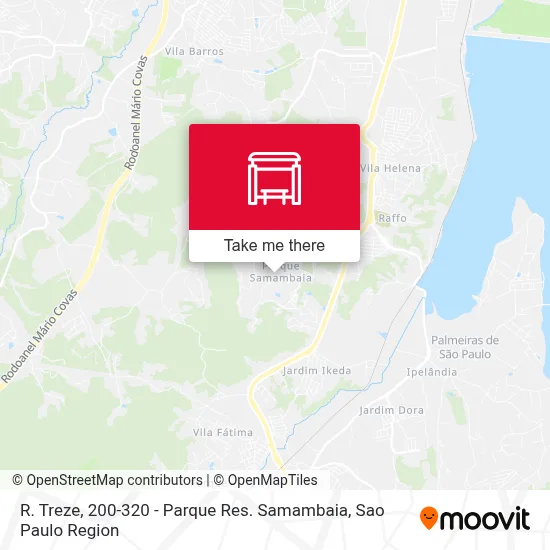 R. Treze,  200-320 - Parque Res. Samambaia map