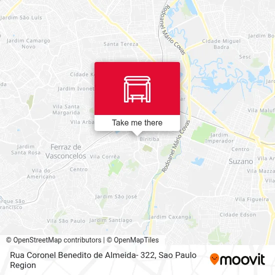Rua Coronel Benedito de Almeida- 322 map