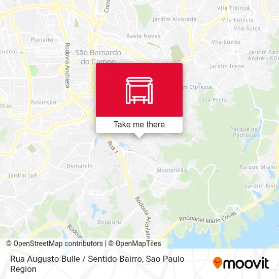 Rua Augusto Bulle / Sentido Bairro map