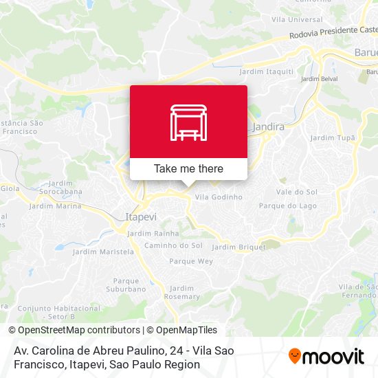 Av. Carolina de Abreu Paulino, 24 - Vila Sao Francisco, Itapevi map