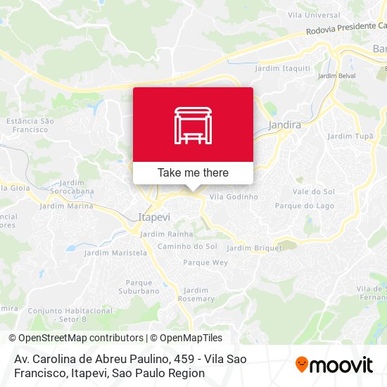 Mapa Av. Carolina de Abreu Paulino, 459 - Vila Sao Francisco, Itapevi