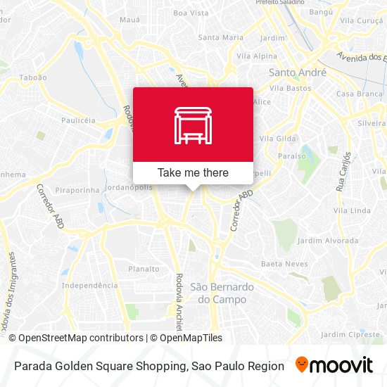 Mapa Parada Golden Square Shopping