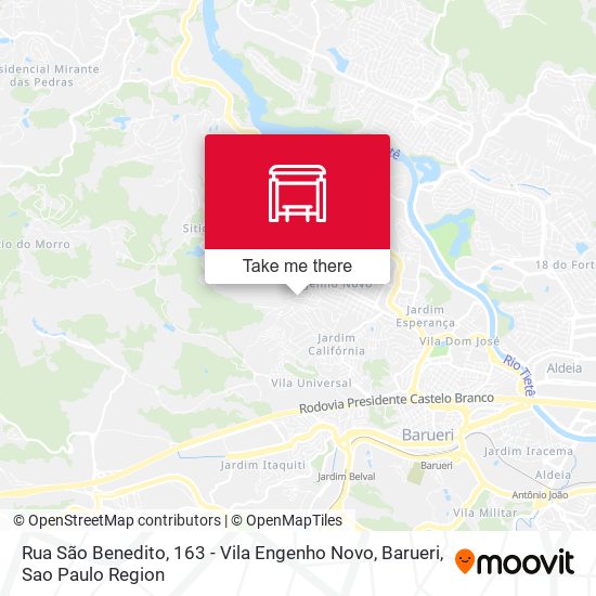 Rua São Benedito, 163 - Vila Engenho Novo, Barueri map