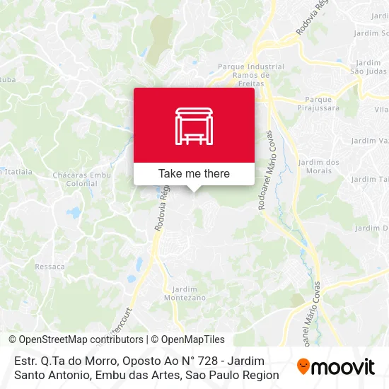 Estr. Q.Ta do Morro, Oposto Ao N° 728 - Jardim Santo Antonio, Embu das Artes map