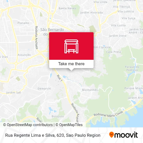 Rua Regente Lima e Silva, 620 map
