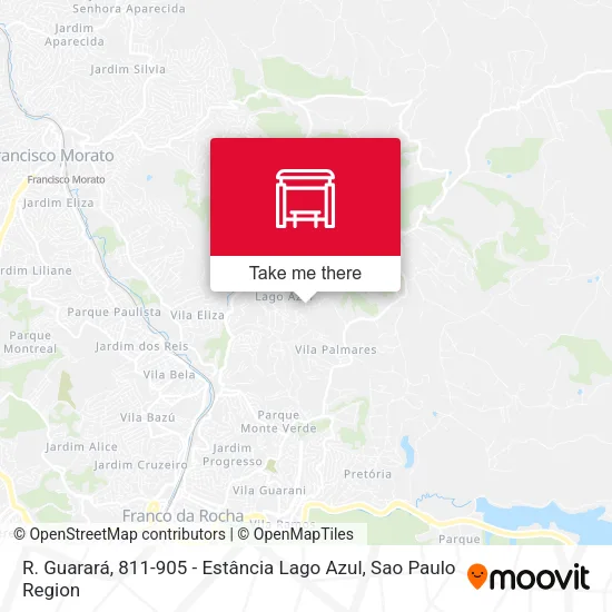 R. Guarará, 811-905 - Estância Lago Azul map