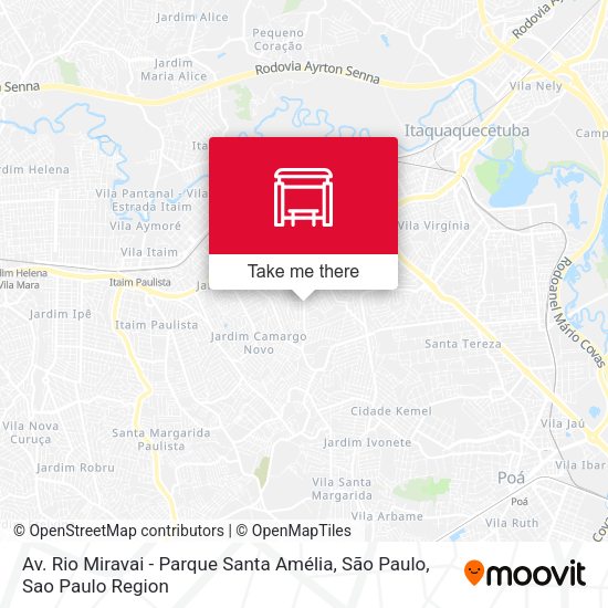 Av. Rio Miravai - Parque Santa Amélia, São Paulo map