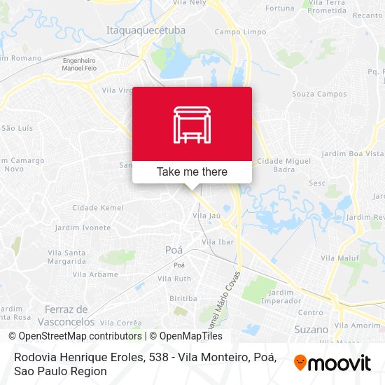 Rodovia Henrique Eroles, 538 - Vila Monteiro, Poá map