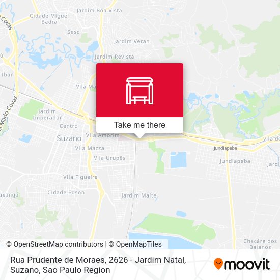 Rua Prudente de Moraes, 2626 - Jardim Natal, Suzano map