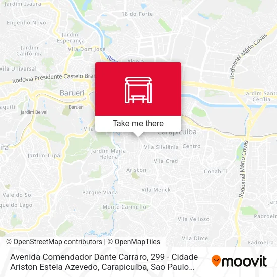 Avenida Comendador Dante Carraro, 299 - Cidade Ariston Estela Azevedo, Carapicuíba map